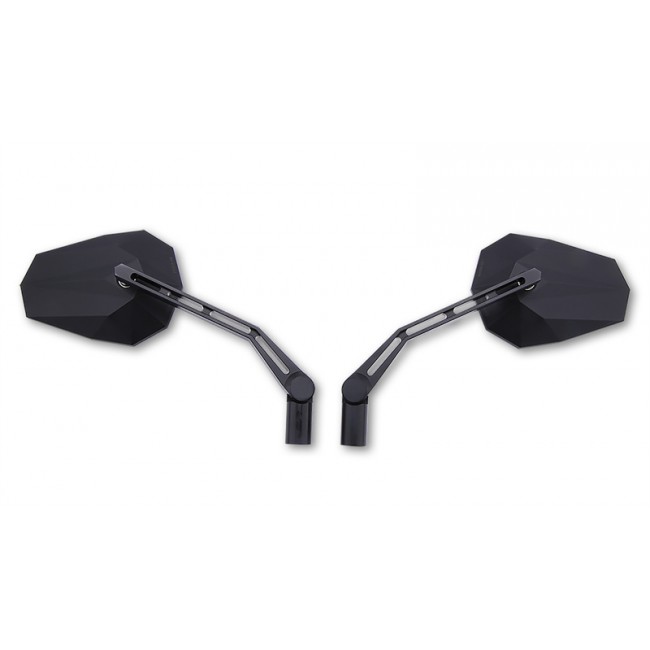 Rétroviseur de guidon HIGHSIDER pro Stealth-X1 - noir - la paire