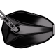 Rétroviseur d'embout de guidon HIGHSIDER pro Victory court - noir - l'unité