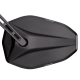 Rétroviseur d'embout de guidon HIGHSIDER pro Victory-Blast court - noir - l'unité