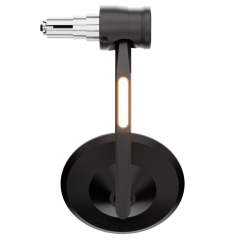Rétroviseur d'embout de guidon HIGHSIDER pro Montana-Rim avec clignotant LED - noir - l'unité