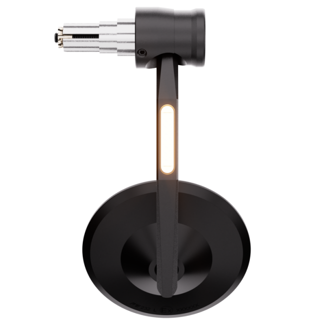 Rétroviseur d'embout de guidon HIGHSIDER pro Montana-Rim avec clignotant LED - noir - l'unité