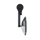 Rétroviseur d'embout de guidon HIGHSIDER pro Stealth-X5 Evo court - noir