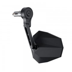 Rétroviseur d'embout de guidon HIGHSIDER pro Stealth-X5 Evo court - noir
