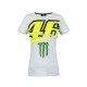 Tee Shirt Valentino Rossi Monster Blanc pour Femme