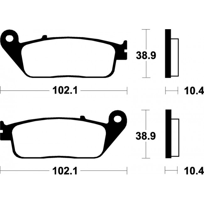 Plaquettes de frein avant Tecnium Scooter organique - ME154