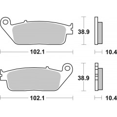 Plaquettes de frein avant BREMBO Scooter métal fritté - 07096XS
