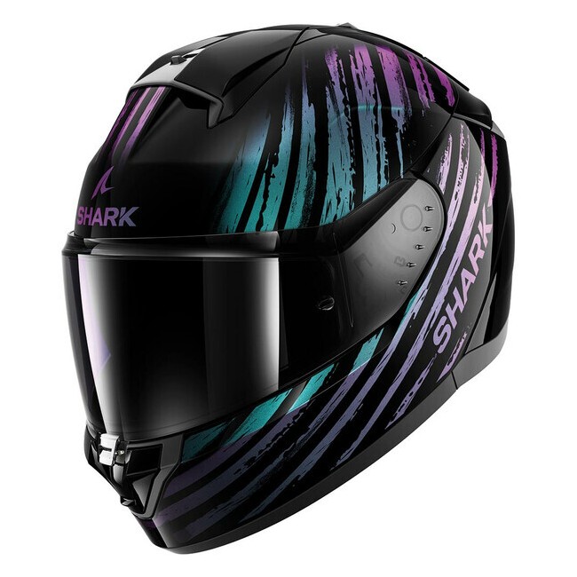 Casque SHARK Ridill 2 Assya Noir Brillant / Violet / Bleu