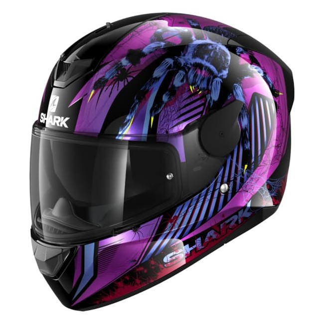 Casque SHARK D-Skwal 2 Atraxx Lady Noir-Violet-Glitter KVX