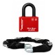 Kit VECTOR – Chaîne 1400 × 14 mm et cadenas avec alarme Minimax+