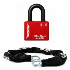 Kit VECTOR – Chaîne 1400 × 14 mm et cadenas avec alarme Minimax+