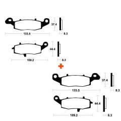 Pack Plaquettes Avant Tecnium Kawasaki Versys 650