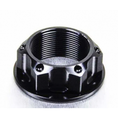 Écrou supérieur de té de fourche en aluminium Noir