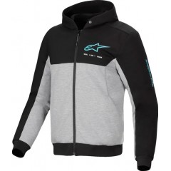 Sweat à capuche Gris/Bleu Chrome v2 Sport Alpinestars