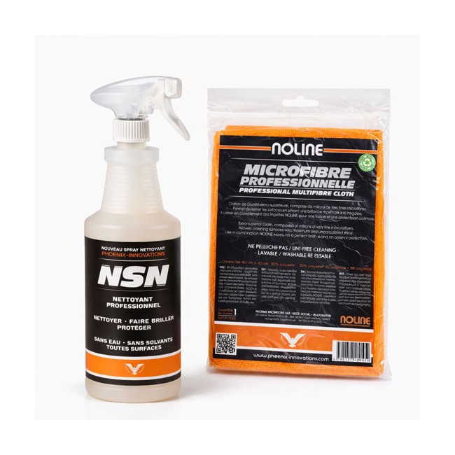 NOLINE Pack nettoyant spray NSN 1L avec 1 microfibre premium