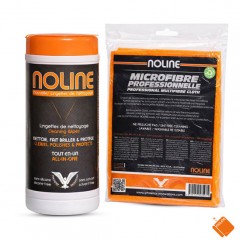 NOLINE Pack de 30 lingettes nettoyantes avec 1 microfibre premium