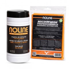 NOLINE Pack de 30 lingettes nettoyantes avec 1 microfibre premium
