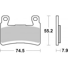 Plaquettes de frein avant BREMBO métal fritté - 07KA29SA