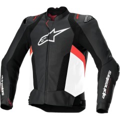 Veste NOIR/ROUGE en cuir Missile v3 Airflow Alpinestars