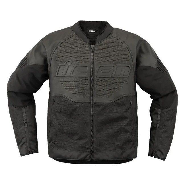 Blouson NOIR en cuir Overlord3 Icon - M
