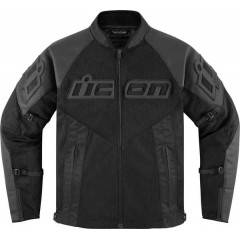 Blouson en cuir Mesh AF ICON NOIR
