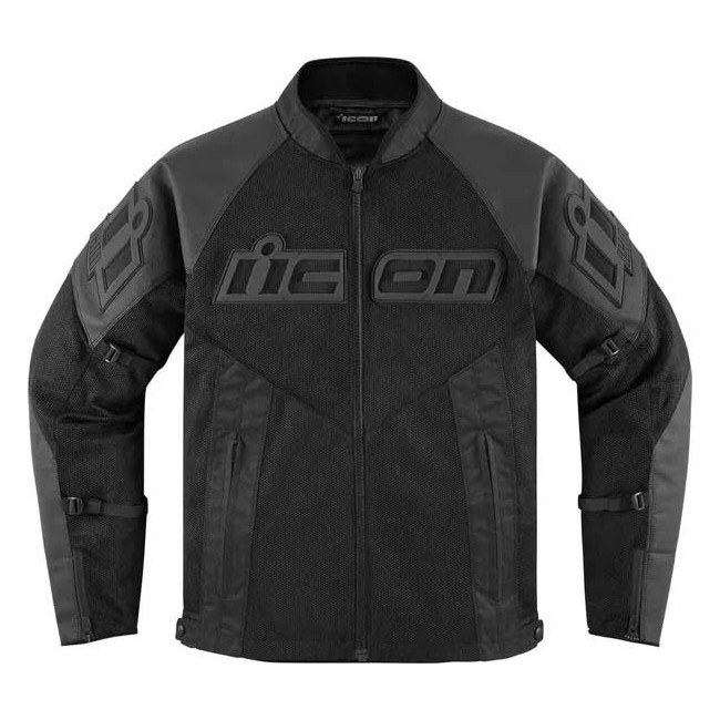 Blouson en cuir Mesh AF ICON NOIR