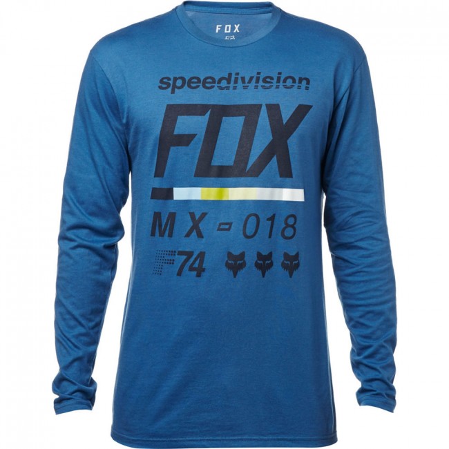 T-shirt Fox Non Stop Tech Bleu - Moto and Co