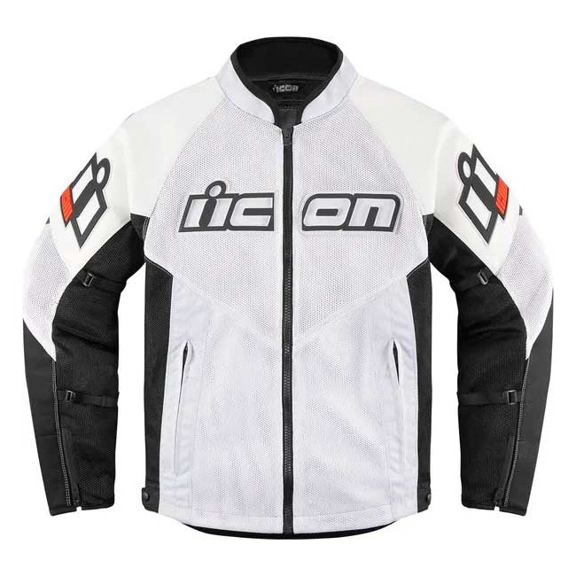 Blouson en cuir Mesh AF ICON BLANC