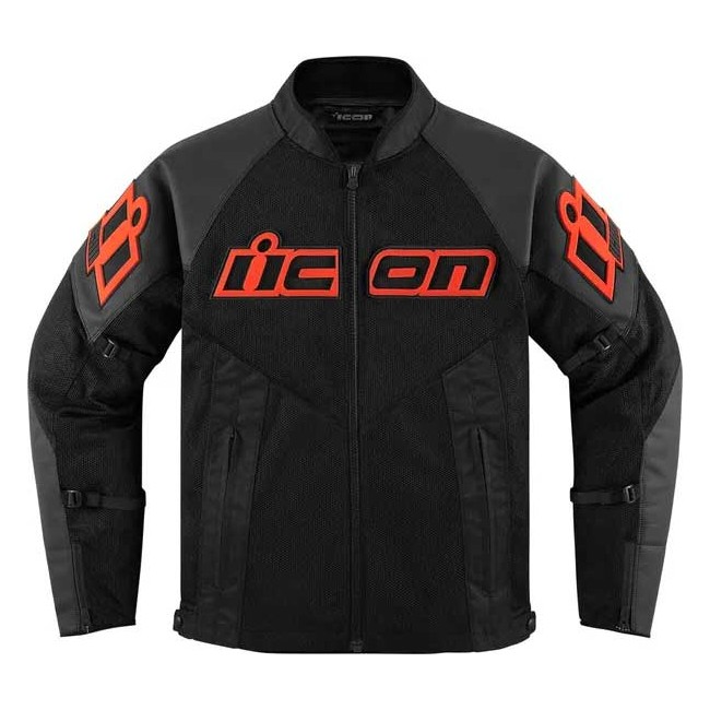 Blouson en cuir Mesh AF ICON ROUGE