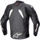 Veste en cuir NOIR/BLANC GP Plus v4 ALPINESTARS
