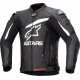 Veste en cuir NOIR/BLANC GP Plus v4 ALPINESTARS