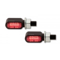 Feux arrière/clignotants LED HIGHSIDER noir/fumé - 3en1
