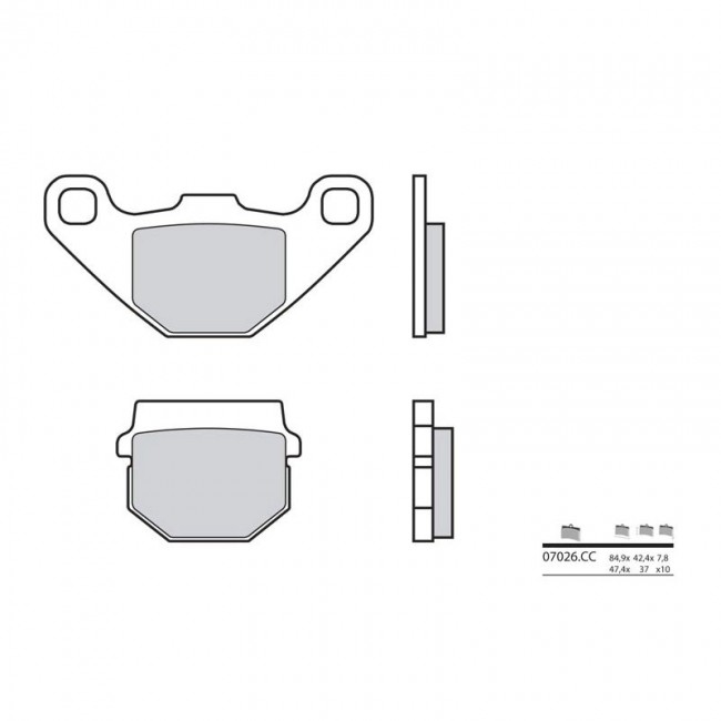Plaquettes de frein avant BREMBO 07026CC