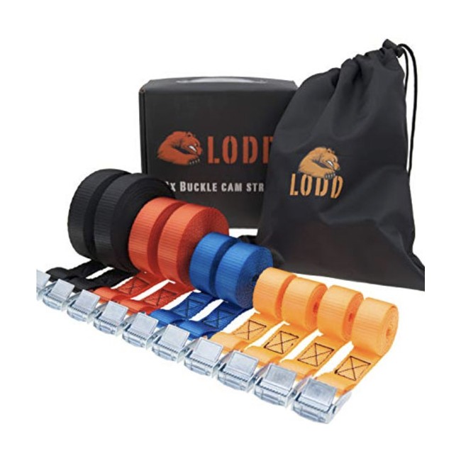 LODD Lot de 10 sangles d'arrimage à boucle