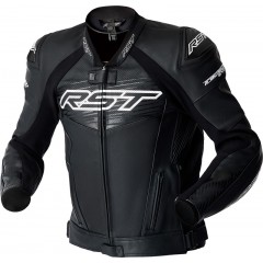Veste RST Tractech Evo D3O cuir - noir/blanc