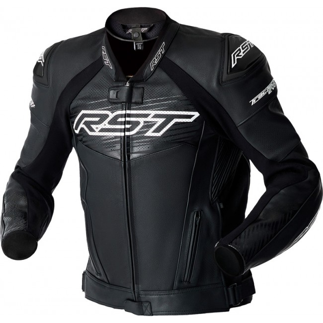 Veste RST Tractech Evo D3O cuir - noir/blanc - XL