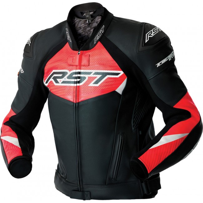 Veste RST Tractech Evo D3O cuir - ROUGE