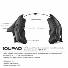 Intercom Bluetooth® SENA 10U pour casque HJC IS-17 - SENA