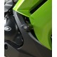 Tampons de protection R&G RACING Aero noir Kawasaki ER-6 F