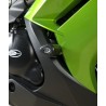 Tampons de protection R&G RACING Aero noir Kawasaki ER-6 F