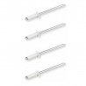 Rivets pop blanc 4x16mm (x4) pour plaque d'immatriculation